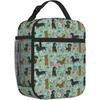 Такса термобокс для ланча зеленый щенок с цветочным декором изолированная сумка для ланча для школы работа пикник пляж рождественские подарки