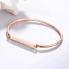 Браво Бэнгл для Розовый Простой Тонкий Популярный Бренд Женщины, Золото, Браслет, 18К, Пластина, Женский Бэнгл,