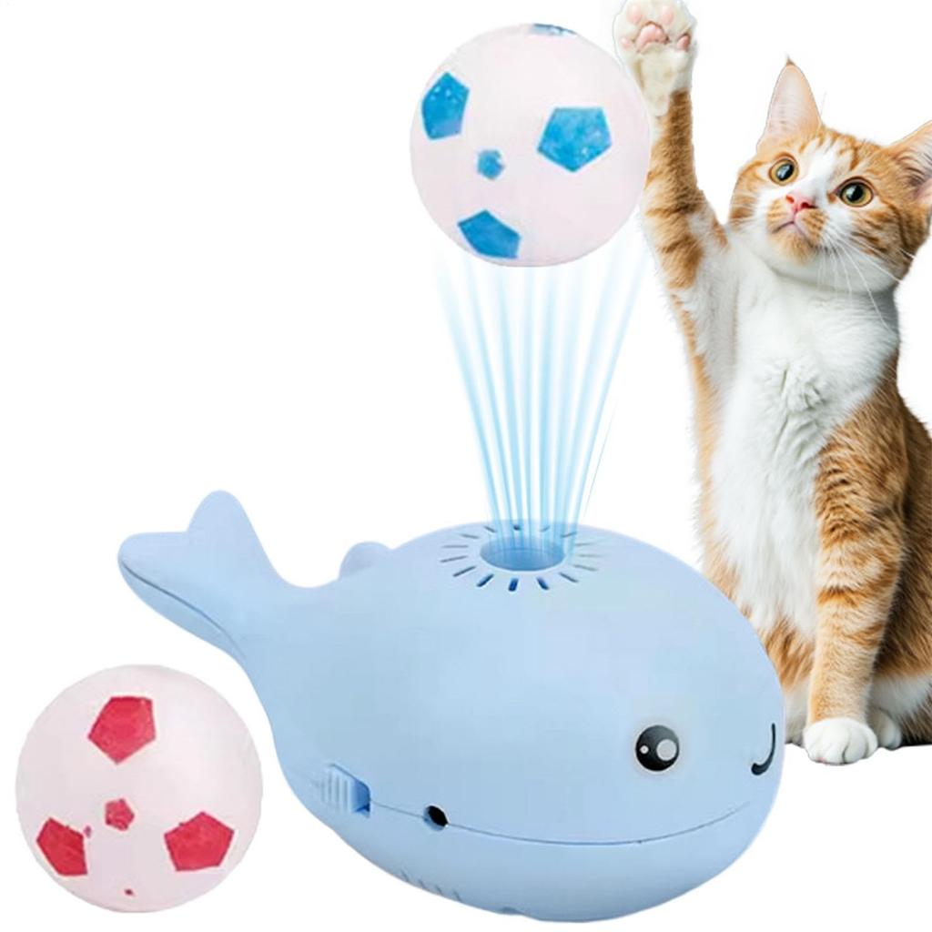 Whale Floating Cat Toy Ball Electric Moving Ball Soccer Toy For Cats Children's Fan Balancing Blowing Games Ideal Birthday Party Gift