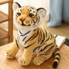  Tiger Toy Eye-catching Appearance Elastic Texture    Portable Adorable Tiger Cuddle Stuffed Toy for Home