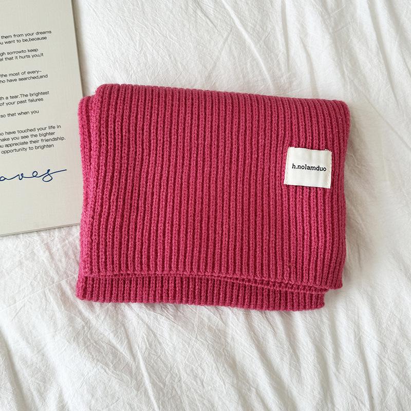 New Red Retro Plaid Christmas Scarf Women's Winter Atmosphere Green Thickened Warm Couple Scarf