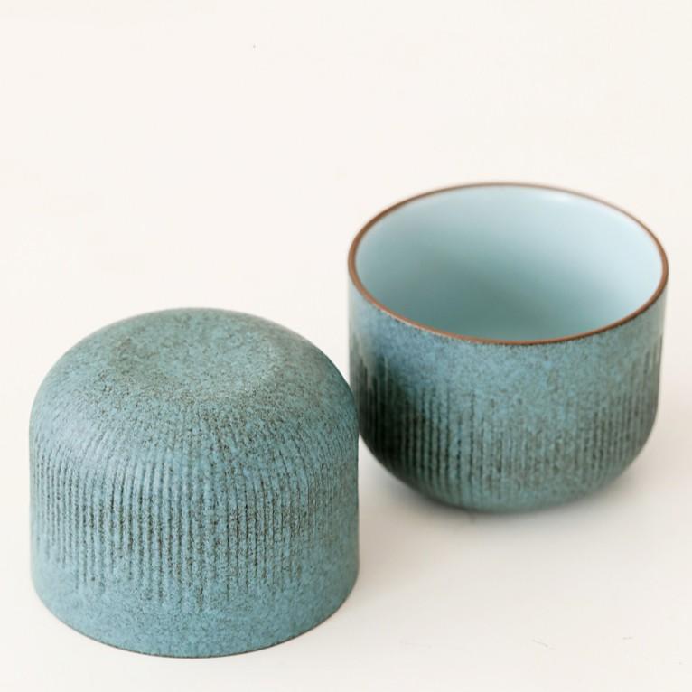 Набор для чая Кунг-фу Портативный Один чайник Две чашки Керамическая Быстрая чайная чашка