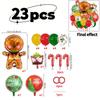 Christmas Balloon Set Santa Snowman Christmas Tree Balloon Bundle  New Year Digital Balloon Christmas Party Decoration Props