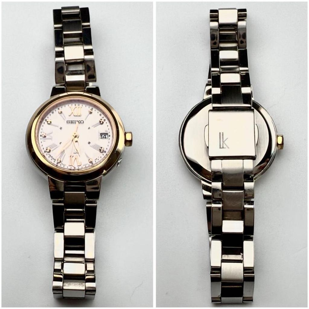 [USED] Working Seiko Lukia Watch, Radio-controlled Solar, Date, Pink Dial