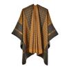 Women's Retro Plaid Imitation Cashmere Shawl Cloak - Stylish & Warm Outerwear