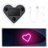 LED Car Interior Lights Heart Shaped Ambient Light with 5 Modes Type C Solar Dual Charging Romantic Auto Decor Cute Accessories for Women Vehicl