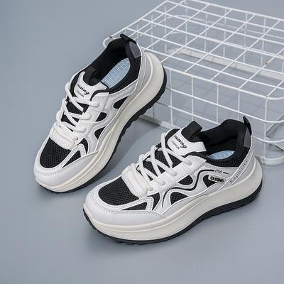 2025 весна маленькие белые туфли новая корейская версия ins женские студенческие туфли для увеличения роста на платформе спортивные туфли для доски повседневная обувь женская G2611