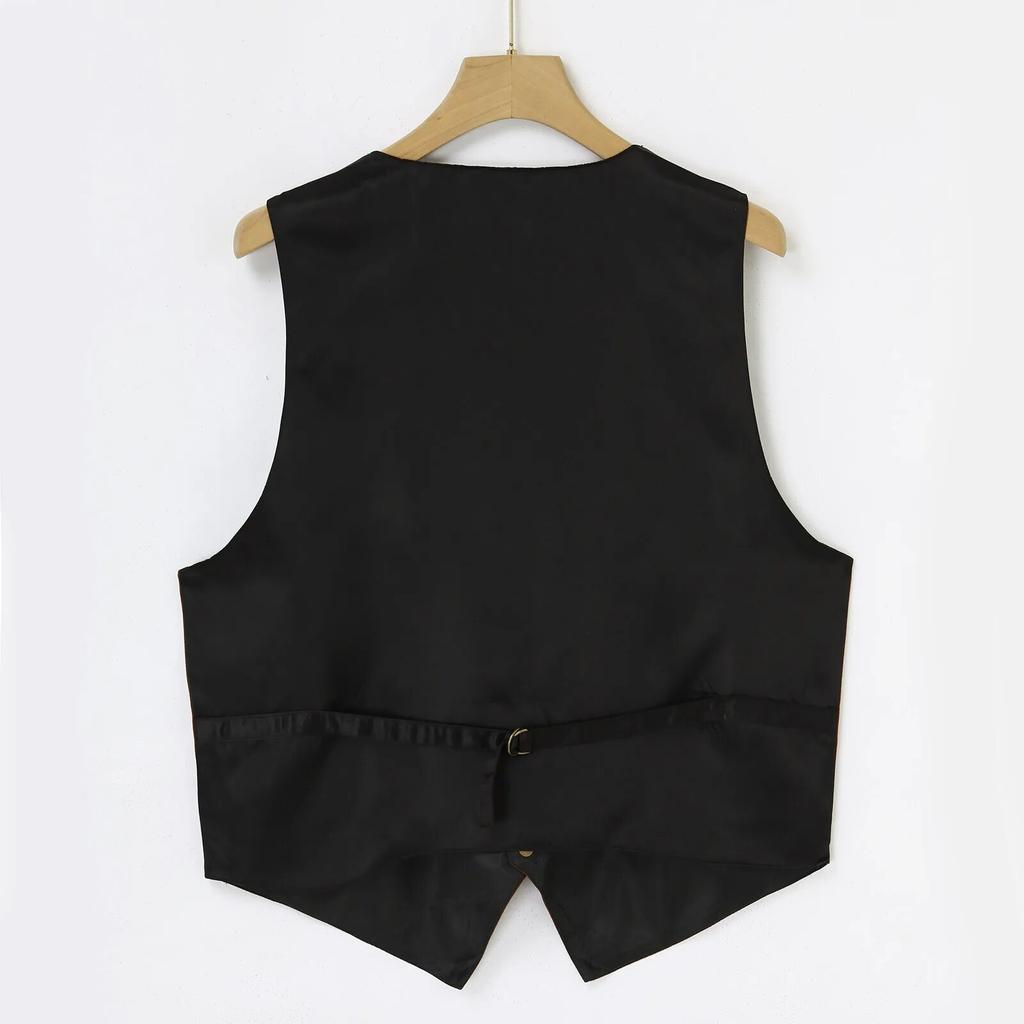 Мужской кожаный жилет с v-образным вырезом, однобортный западный мужской жилет без рукавов, мотоциклетная байкерская кожаная куртка, клубный жилет для чопперов