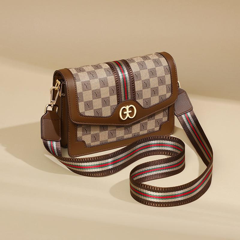 Женская сумка через плечо Женская маленькая квадратная сумка Сумки с широким ремешком Модная сумка через плечо