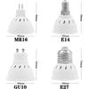 10 шт./лот Светодиодная лампа GU10 MR16 E27 E14 Светодиодная лампа AC 220В 240В 80 светодиодов Лампа-прожектор Внутренняя лампа Bombillas Lampada Светодиодный точечный свет