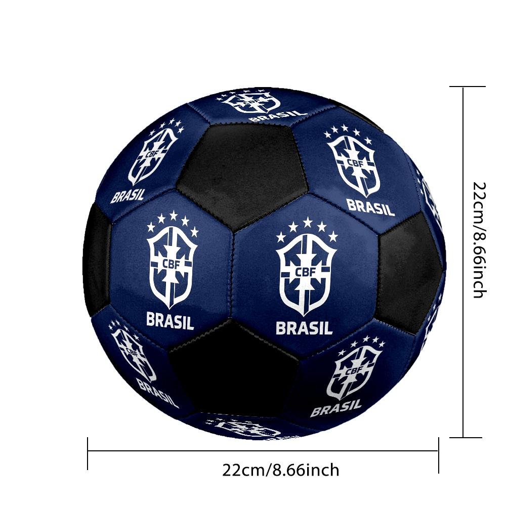Brazil National Team CBF Size 5 Soccer Ball, Machine-Stitched PVC, Durable & High Bounce, All Ages Fit, fan merchandise, matches & outdoor use.