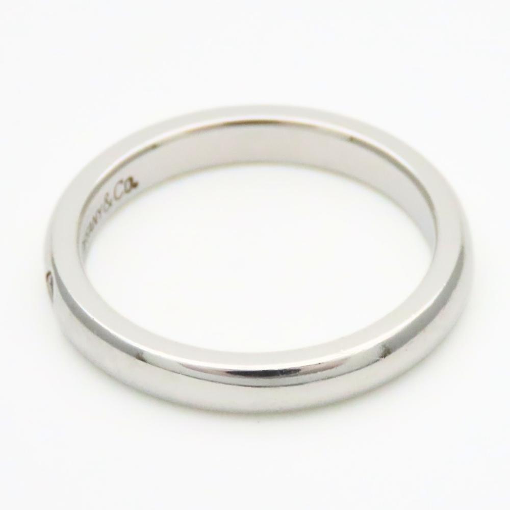 Used TIFFANY&Co. Ring Stacking band EU#49 Silver925/diamond 2.5g Silver 1PD