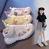Kids Sports Sandals Mesh Breathable Girls Sandals Toes Capped 2025 Summer New Children Casual Shoes Non-slip Hollowed-out Trendy