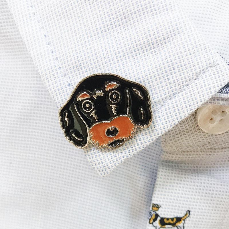 2,5 см одежда, ювелирная сумка, булавка, шляпа, эмблема, корсаж, брошь для собаки, брошь в виде животного из металлического сплава