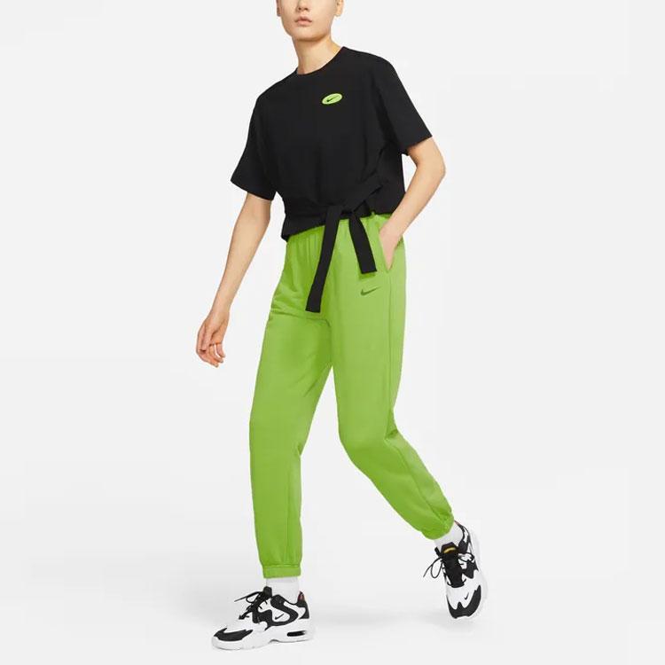 Nike Logo Round Neck Solid Color T-Shirt Women Tops Black DM6575-010