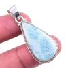 Подвеска из стерлингового серебра 925 пробы с драгоценным камнем Natural Republic Larimar 1,75'' O6w65