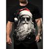 Christmas 3D Santa Claus Print T Shirt for Men Casual Short Sleeve Tee Shirts Fashion O-Neck Top New Year Gift Oversized T-Shirt