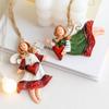 2pcs Home Decor Christmas Tree Charms Cartoon Angel Doll Santa Claus Drop Ornaments  Happy New Year