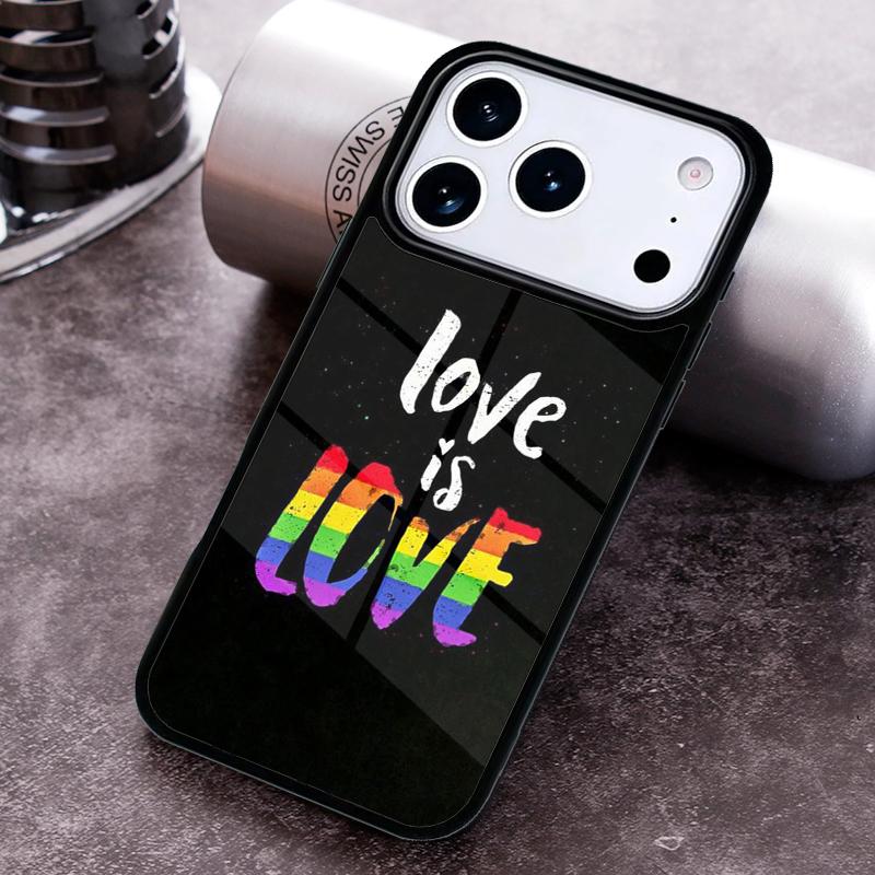LOVE IS LOVE LGBT GAY PRIDE soft Phone Case for iPhone 17 16 15 Pro Max Air 14 13 12 11 Plus Shockproof Capa Cover