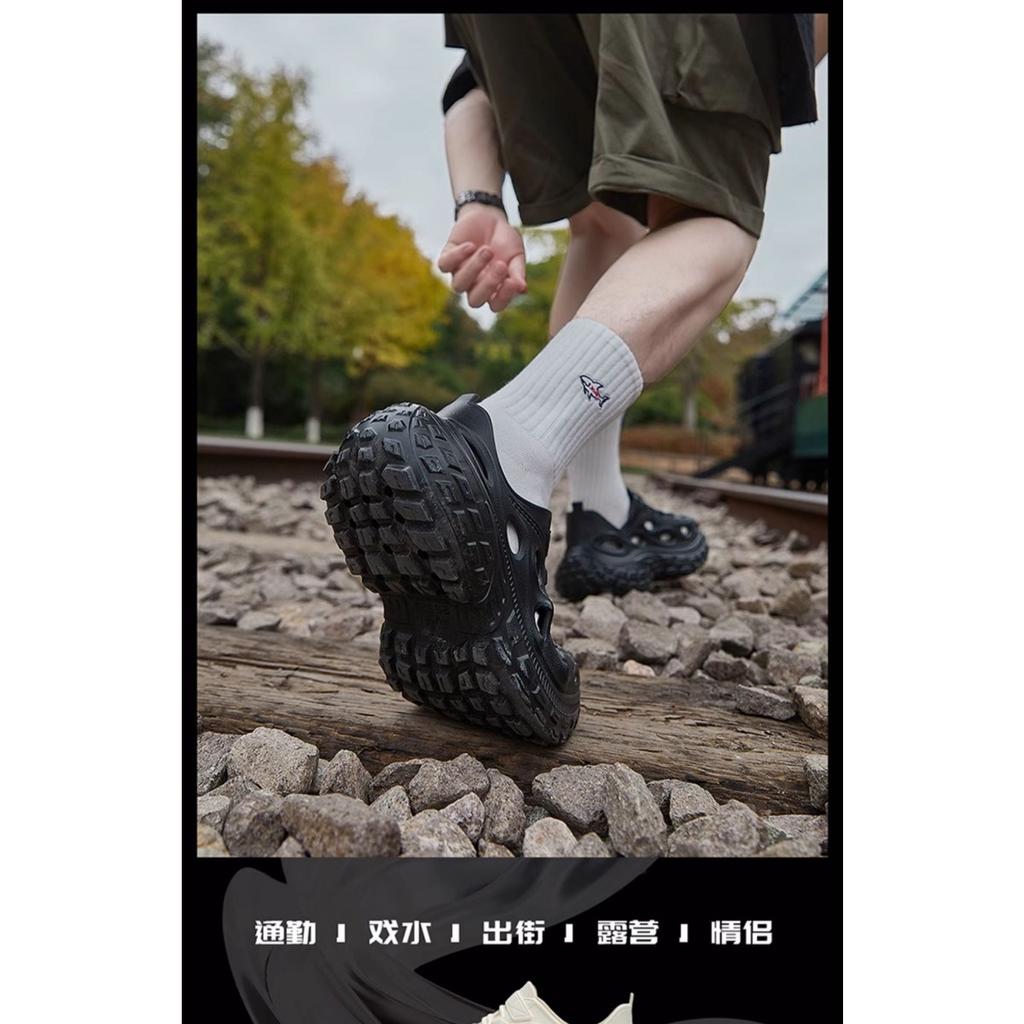 Тапочки для занятий спортом на открытом воздухе с ощущением какашки, мужская летняя водонепроницаемая нескользящая мягкая подошва с дышащей сумкой и перфорированной обувью из ЭВА