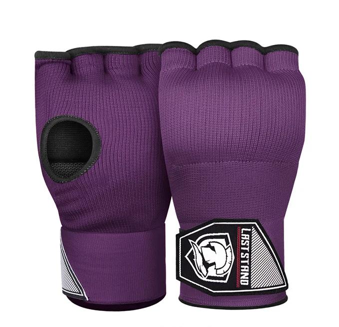 Unisex Boxing Hand Wraps Inner Half Finger Gel Gloves With Long Wrist Strap for Karate MMA Training Protective Gear