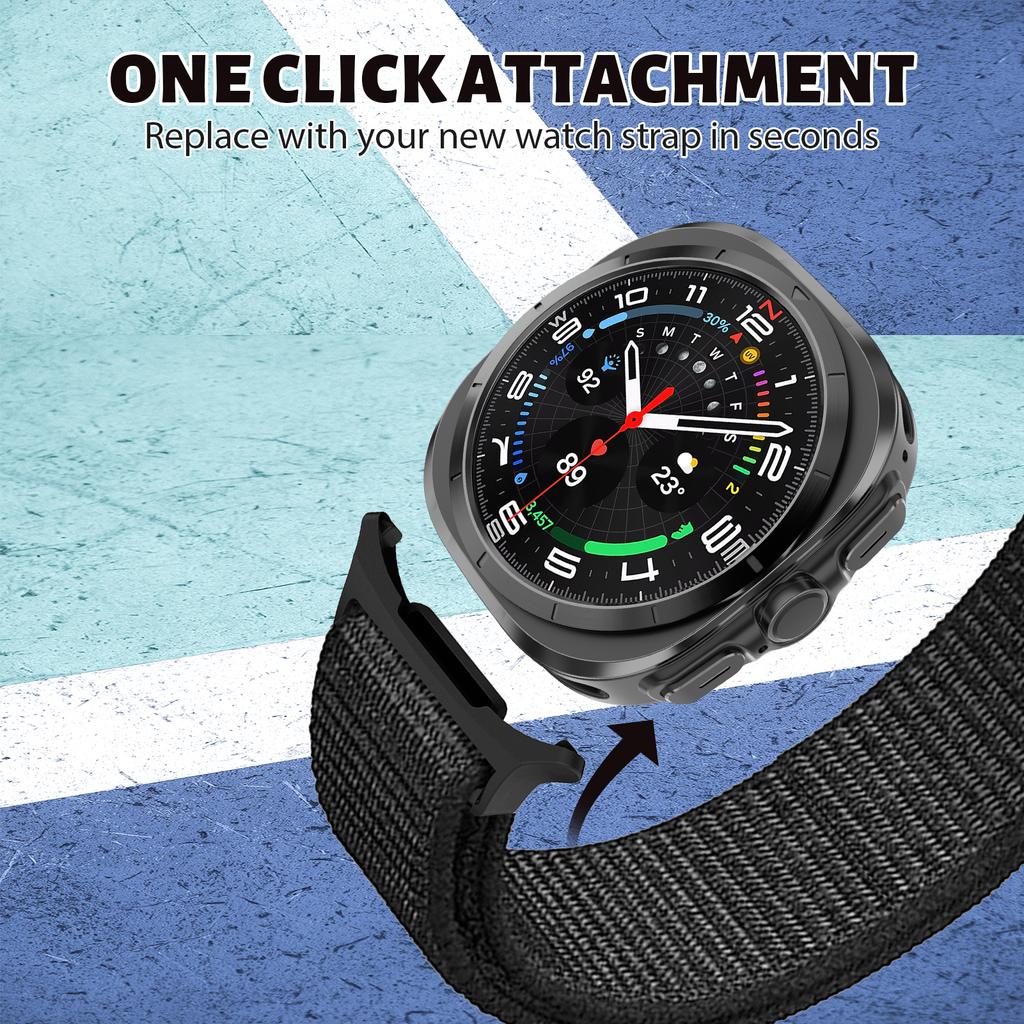 Ремешок для Samsung Galaxy Watch 7 Ultra 47 мм аксессуары Спортивный регулируемый нейлоновый петлевой браслет correa Galaxy watch Ultra ремешок 47 мм