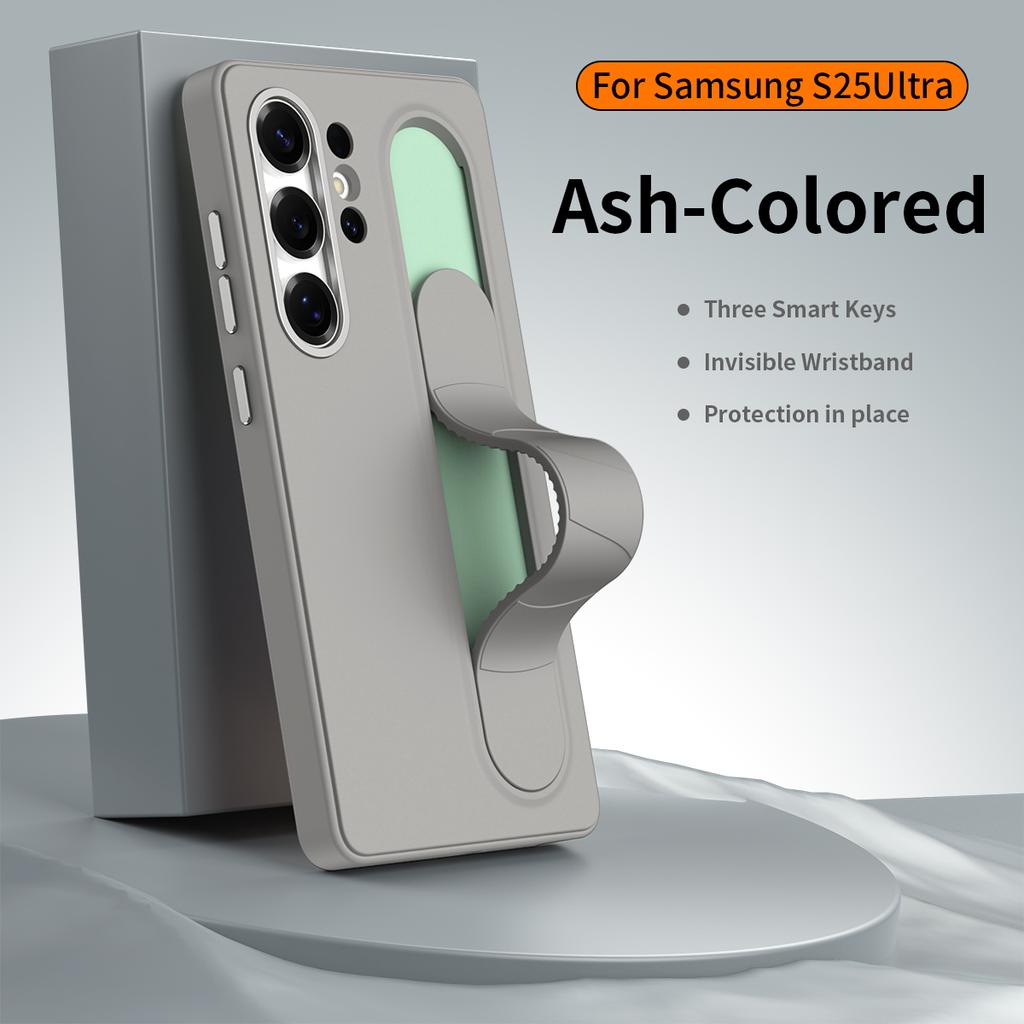 Деловой Стильный Умный Невидимый Браслет Чехол-Телефон Для Samsung Galaxy S26 Ultra S25 S24 Plus Защита Всего Корпуса Крышка с Подставкой