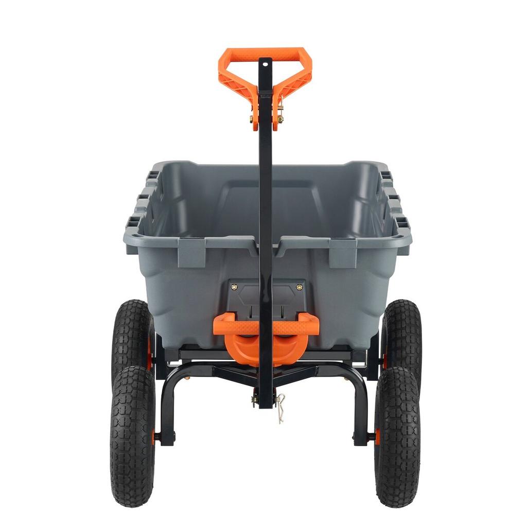 Poly Garden Dump Cart Heavy-duty Yard Carts and Wagons 6.48 cu.ft 1200 lbs