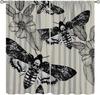 Halloween Curtains for Living Room,Skull Spooky Moody Skeleton Gothic Treatments Drapes for Bedroom Indoor Outdoor Event Party
