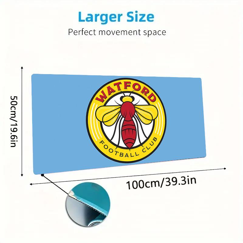 Watford F.C Print Cushion Non-slip Laptop Tablet Big Mousepad XXL Mat Mini PC Playmat With Lock edge