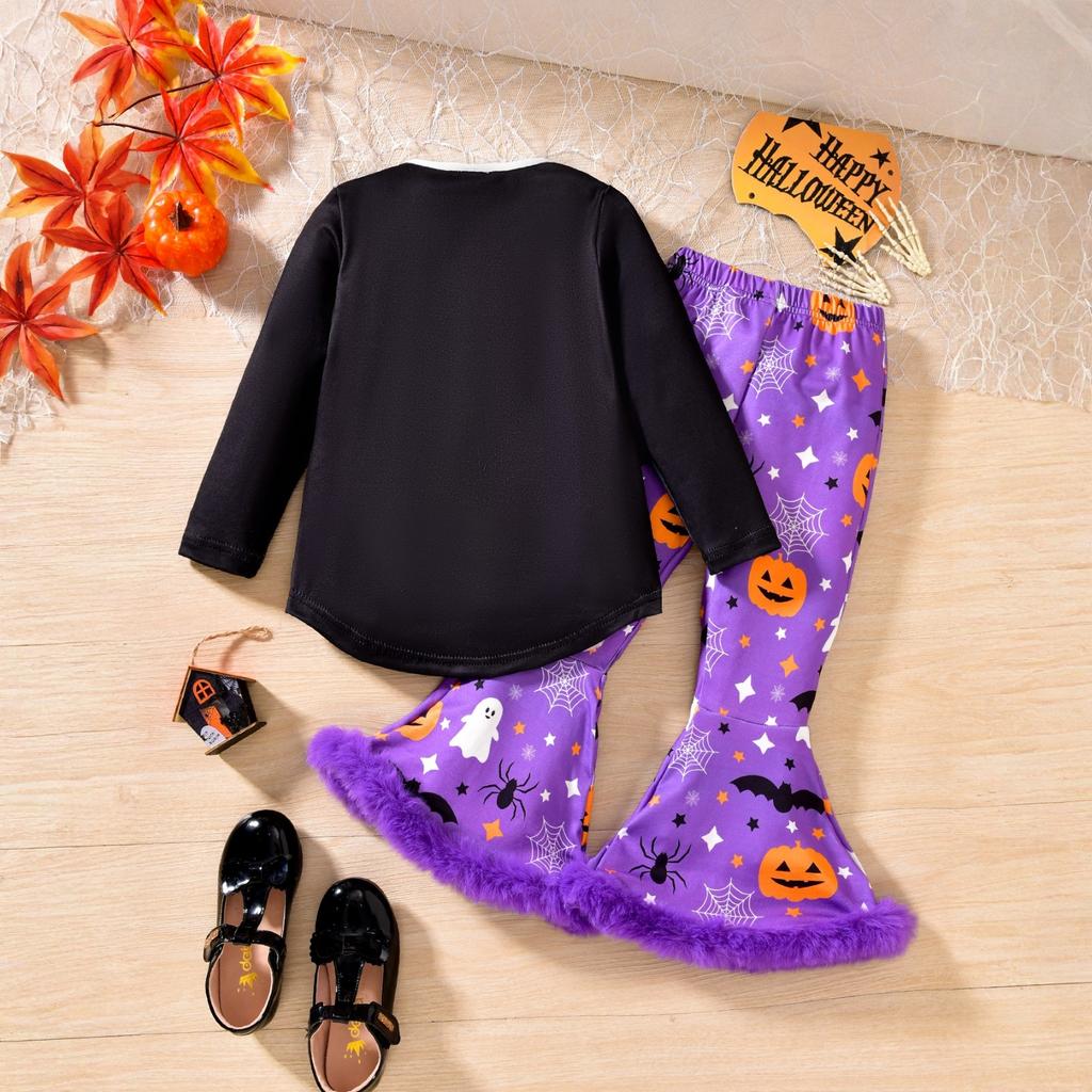 Детский Хэллоуинский комплект с длинным рукавом, мультяшный, милый