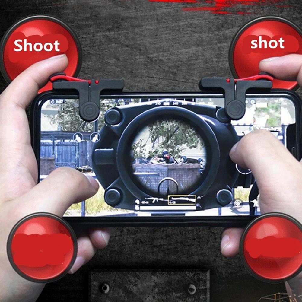 1 Pair D9 Plastic Mobile Phone Holder Gaming Triggers Game Controllers Gamepad for PUBG mobile