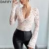 Women's Fashion Casual Spring Autumn Solid Color Print Long Sleeve V-Neck Blouses & Shirts