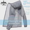 Men's Summer Ice Silk Sun Protection Hooded Windbreaker for Fishing & Beach.