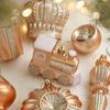 Shatterproof Christmas Pinecone Bell Pendants Plastic Xmas Tree Hanging Pendants  Hotel Mall