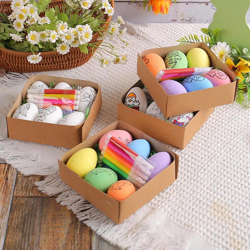 NEW Easter DIY Hand-painted Eggs Cartoon Bunny Painting Eggs Kit Children's Handmade Gifts Easter Decoration