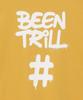 BEENTRILL Спрей Хэштег Оверсайз Футболка с коротким рукавом (горчичный)