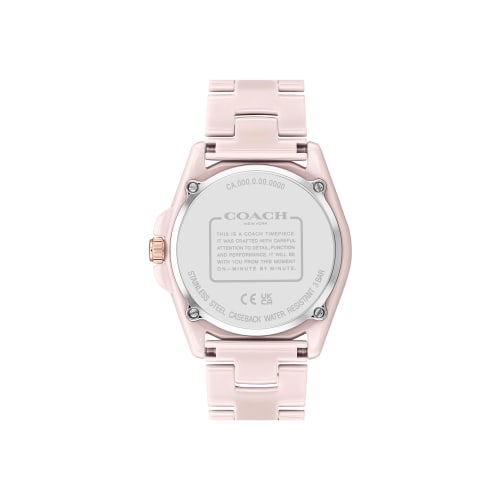 Coach GREYSON 14503926 Women's Pink Ceramic Watch