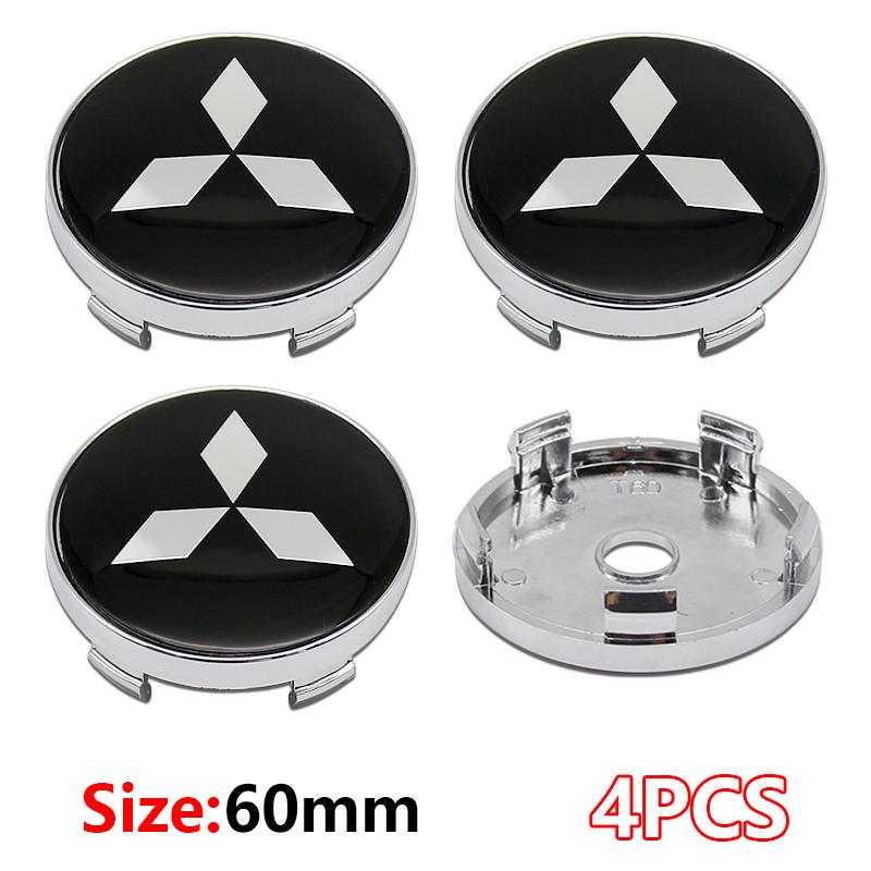 4 шт. 60 мм Наклейки на центральный колпачок колеса автомобиля, крышка диска для Mitsubishi Pajero Outlander XL Montero Lancer Triton l200 Galant