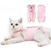 Cat Recovery Suit,Male and Female Surgical Post Surgery Soft Cone Onesie Shirt Clothes Neuter Licking Protective Diapers Outfit Cover Kitten