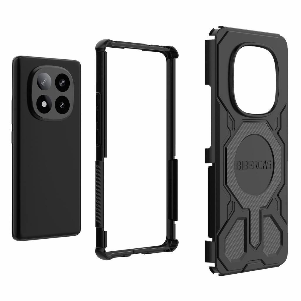 BIBERCAS J-16 Series For Xiaomi Redmi Note 14 Pro+ 5G Case Compatible with MagSafe Anti Drop TPU+PC Phone Cover