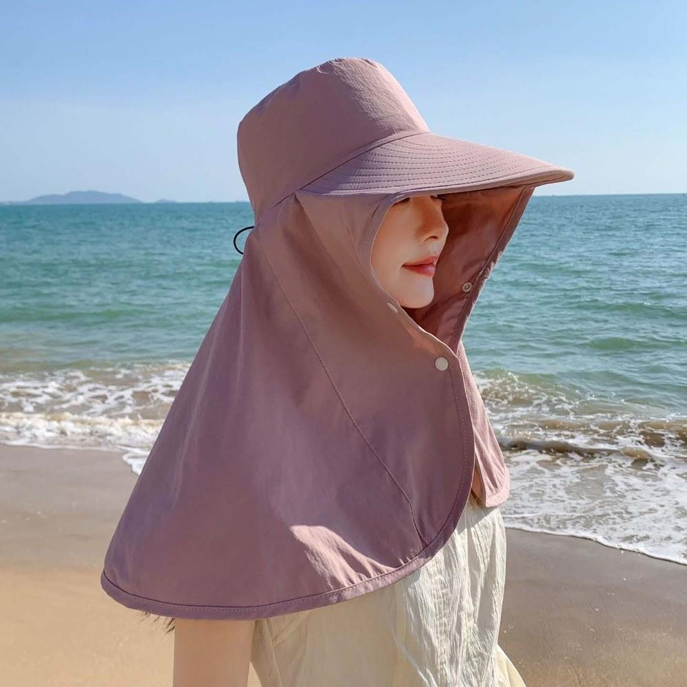 Wide Brim Shawl Fisherman Hat Breathable Hiking Bucket Hat Folding Women Sun Cap Outdoor