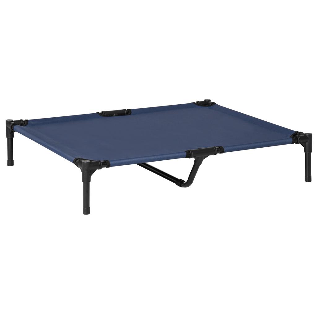 Raised Dog Bed Cat Elevated Lifted Portable Camping With Metal Frame Blue Large
