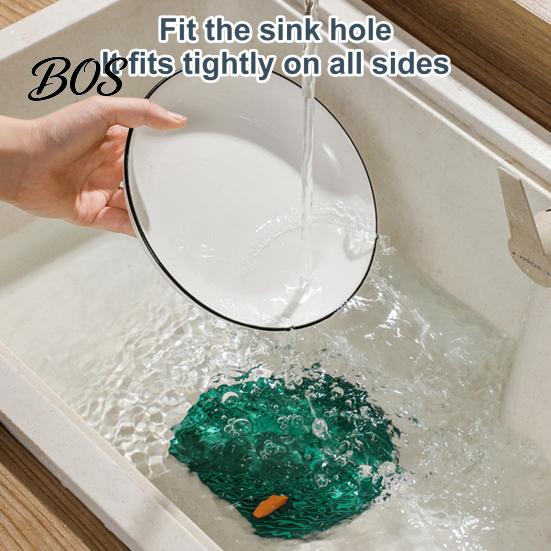 Easy Clean Drain Cover Silicone Floor with Handle, Universal Shower Tub Stopper, Kitchen Sewer Anti-Odor Deodorizing Mat for Bathroom Laundry