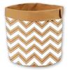 [R2243] - White Brown 'Boho' Paper Plant Pot - 17x16 Cm