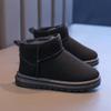 Зимние детские ботинки для мальчиков, новые универсальные зимние ботинки для девочек, утолщенные теплые плюшевые детские повседневные модные хлопковые ботинки, однотонные