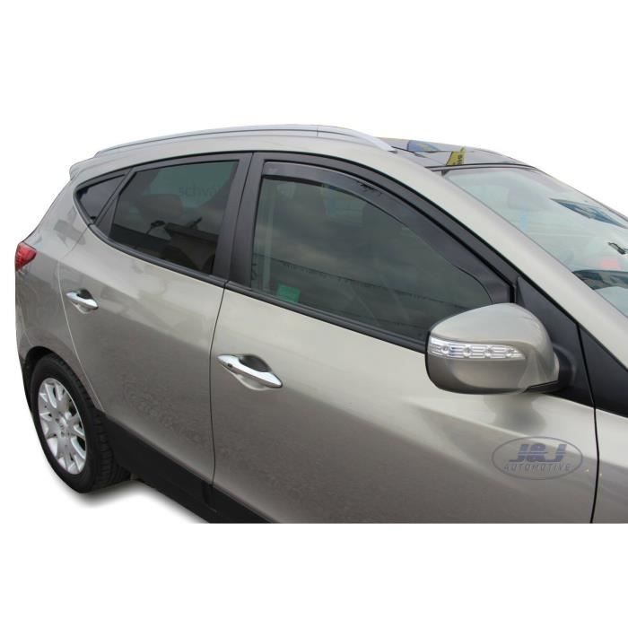 Déflecteurs d'air - J&J AUTOMOTIVE - Hyundai Ix35 - Fumé - Installation facile - Acrylique renforcé