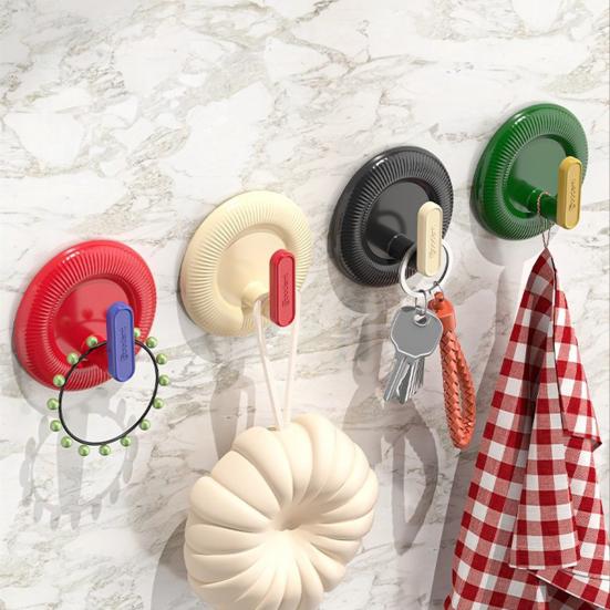 Adhesive Wall Hook No Drill Hook Strong Load-bearing Capacity Hanging Hook for Bathroom Kitchen Renters