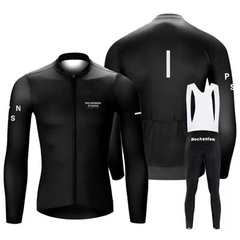 Mens Cycling Long Sleeve Jersey With Quick-Dry Milk Silk Fabric Dual-Arrow Gel Pad Mountain Road Bikes