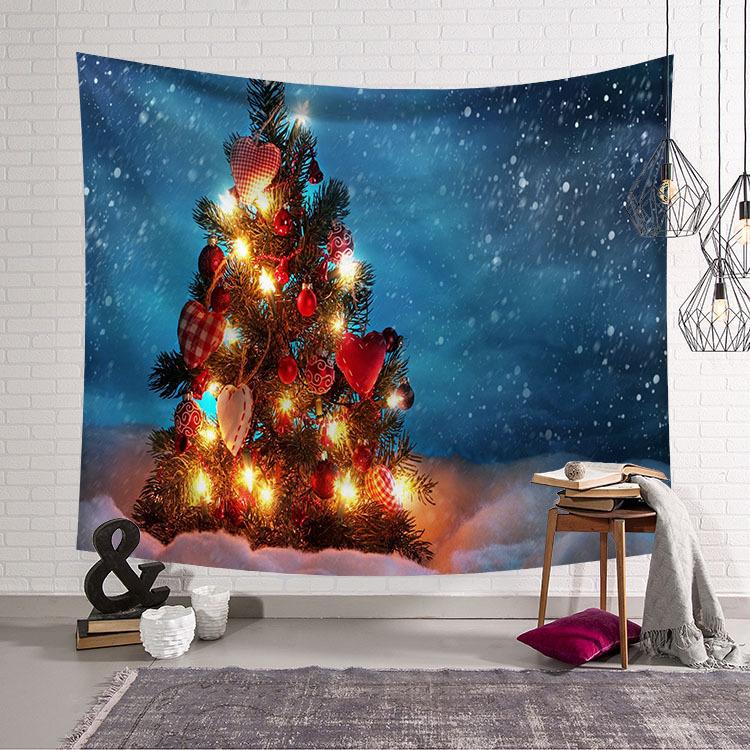 Tapeçaria de natal домашний декор Рождественский гобелен Снеговик Рождественская елка большой настенный фон тканевый декор комнаты гобелен